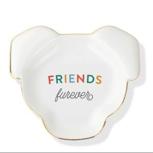 dog shaped decorative tray in gift box-gold edge